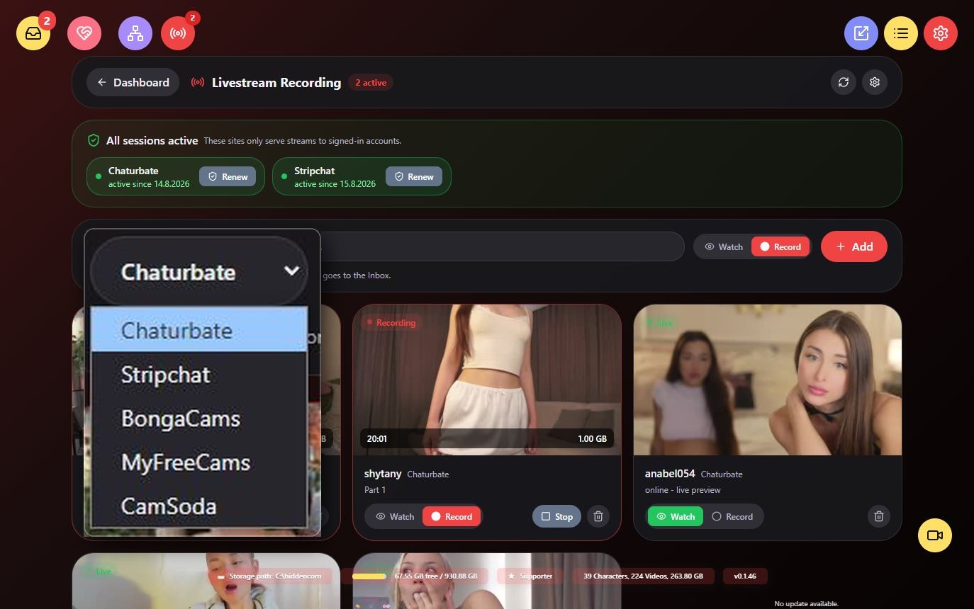 Livestream recording