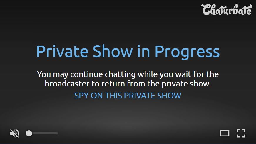 A Chaturbate private show in progress, framed by the app's recording border
