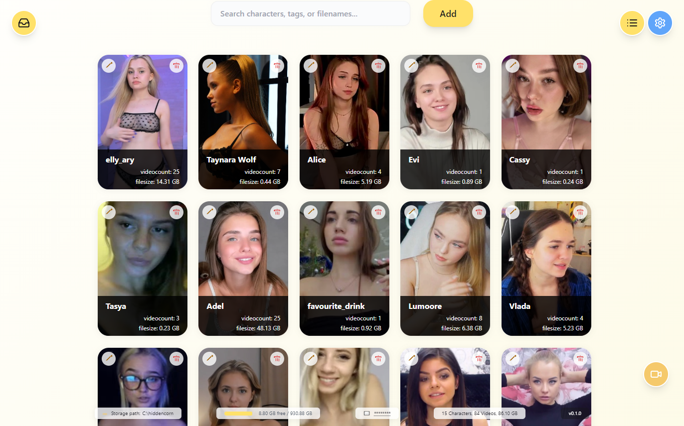 Character view screenshot