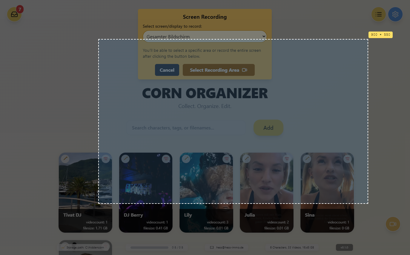 Screen Recording Feature